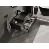Mexen Rivel meuble de salle de bains sous lavabo 100 cm, 1 tiroir, rainuré, noir mat - 91A20-10023-1-BF71