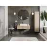 Mexen Rivel armoire de salle de bain sous lavabo 100 cm, 1 tiroir, rainuré, chêne - 91A20-10023-1-BF81