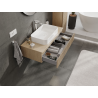 Mexen Rivel armoire de salle de bain sous lavabo 100 cm, 1 tiroir, rainuré, chêne - 91A20-10023-1-BF81