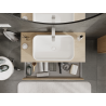 Mexen Rivel armoire de salle de bain sous lavabo 100 cm, 1 tiroir, rainuré, chêne - 91A20-10023-1-BF81
