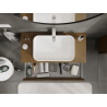 Mexen Rivel meuble de salle de bain sous lavabo 100 cm, 1 tiroir, rainuré, noyer - 91A20-10023-1-BF86