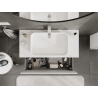 Mexen Rivel meuble de salle de bain sous lavabo 100 cm, 1 tiroir, rainuré, blanc mat - 91A20-10047-1-BF01
