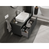 Mexen Rivel meuble de salle de bains sous vasque 100 cm, 1 tiroir, rainuré, graphite mat - 91A20-10047-1-BF66