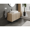 Mexen Rivel meuble de salle de bains sous lavabo 100 cm, 1 tiroir, rainuré, chêne - 91A20-10047-1-BF81