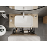 Mexen Rivel meuble de salle de bains sous lavabo 100 cm, 1 tiroir, rainuré, chêne - 91A20-10047-1-BF81