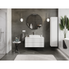 Mexen Rivel meuble de salle de bains sous lavabo 100 cm, 2 tiroirs, rainuré, blanc mat - 91A20-10047-2-BFF01