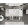 Mexen Rivel meuble de salle de bains sous lavabo 100 cm, 2 tiroirs, rainuré, blanc mat - 91A20-10047-2-BFF01