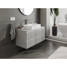 Mexen Rivel armoire de salle de bain sous lavabo 100 cm, 2 tiroirs, rainurée, gris mat - 91A20-10047-2-BFF62