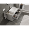 Mexen Rivel armoire de salle de bain sous lavabo 100 cm, 2 tiroirs, rainurée, gris mat - 91A20-10047-2-BFF62