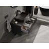 Mexen Rivel meuble de salle de bain sous vasque 100 cm, 2 tiroirs, rainuré, noir mat - 91A20-10047-2-BFF71