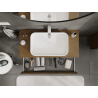 Mexen Rivel meuble de salle de bain sous lavabo 100 cm, 2 tiroirs, rainuré, noyer - 91A20-10047-2-BFF86