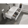 Mexen Rivel armoire de salle de bain sous lavabo 120 cm, 1 tiroir, rainurée, blanc mat - 91A20-12023-1-BF01