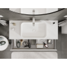Mexen Rivel armoire de salle de bain sous lavabo 120 cm, 1 tiroir, rainurée, blanc mat - 91A20-12023-1-BF01