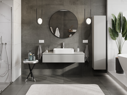 Mexen Rivel meuble de salle de bain sous vasque 120 cm, 1 tiroir, rainuré, gris mat - 91A20-12023-1-BF62