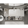 Mexen Rivel meuble de salle de bain sous vasque 120 cm, 1 tiroir, rainuré, gris mat - 91A20-12023-1-BF62