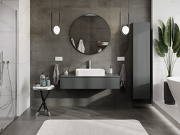 Mexen Rivel meuble de salle de bains sous vasque 120 cm, 1 tiroir, rainuré, gris mat - 91A20-12023-1-BF66