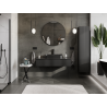 Mexen Rivel meuble de salle de bain sous lavabo 120 cm, 1 tiroir, rainuré, noir mat - 91A20-12023-1-BF71