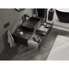 Mexen Rivel meuble de salle de bain sous lavabo 120 cm, 1 tiroir, rainuré, noir mat - 91A20-12023-1-BF71