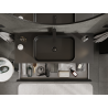Mexen Rivel meuble de salle de bain sous lavabo 120 cm, 1 tiroir, rainuré, noir mat - 91A20-12023-1-BF71