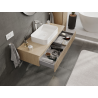 Mexen Rivel meuble de salle de bain sous-vasque 120 cm, 1 tiroir, rainuré, chêne - 91A20-12023-1-BF81