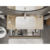 Mexen Rivel meuble de salle de bain sous-vasque 120 cm, 1 tiroir, rainuré, chêne - 91A20-12023-1-BF81