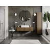 Mexen Rivel armoire de salle de bain sous lavabo 120 cm, 1 tiroir, cannelé, noyer - 91A20-12023-1-BF86