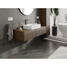Mexen Rivel armoire de salle de bain sous lavabo 120 cm, 1 tiroir, cannelé, noyer - 91A20-12023-1-BF86