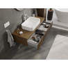 Mexen Rivel armoire de salle de bain sous lavabo 120 cm, 1 tiroir, cannelé, noyer - 91A20-12023-1-BF86