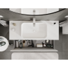 Mexen Rivel meuble de salle de bains sous lavabo 120 cm, 1 tiroir, rainuré, blanc mat - 91A20-12047-1-BF01