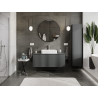 Mexen Rivel meuble de salle de bain sous lavabo 120 cm, 1 tiroir, rainuré, graphite mat - 91A20-12047-1-BF66