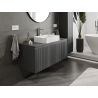 Mexen Rivel meuble de salle de bain sous lavabo 120 cm, 1 tiroir, rainuré, graphite mat - 91A20-12047-1-BF66