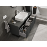 Mexen Rivel meuble de salle de bain sous lavabo 120 cm, 1 tiroir, rainuré, graphite mat - 91A20-12047-1-BF66