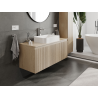 Mexen Rivel meuble de salle de bain 120 cm, 1 tiroir, rainuré, chêne - 91A20-12047-1-BF81