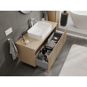 Mexen Rivel meuble de salle de bain 120 cm, 1 tiroir, rainuré, chêne - 91A20-12047-1-BF81
