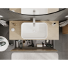 Mexen Rivel meuble de salle de bain 120 cm, 1 tiroir, rainuré, chêne - 91A20-12047-1-BF81