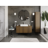 Mexen Rivel meuble de salle de bains sous lavabo 120 cm, 1 tiroir, rainuré, noyer - 91A20-12047-1-BF86