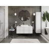 Mexen Rivel meuble de salle de bain sous-vasque 120 cm, 2 tiroirs, rainuré, blanc mat - 91A20-12047-2-BFF01