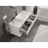 Mexen Rivel meuble de salle de bain sous-vasque 120 cm, 2 tiroirs, rainuré, blanc mat - 91A20-12047-2-BFF01