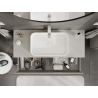 Mexen Rivel meuble de salle de bains sous lavabo 120 cm, 2 tiroirs, rainuré, gris mat - 91A20-12047-2-BFF62