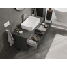 Mexen Rivel meuble de salle de bain sous-vasque 120 cm, 2 tiroirs, rainuré, graphite mat - 91A20-12047-2-BFF66