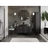 Mexen Rivel meuble de salle de bain sous lavabo 120 cm, 2 tiroirs, rainuré, noir mat - 91A20-12047-2-BFF71