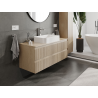 Mexen Rivel meuble de salle de bain sous lavabo 120 cm, 2 tiroirs, rainuré, chêne - 91A20-12047-2-BFF81