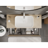 Mexen Rivel meuble de salle de bain sous lavabo 120 cm, 2 tiroirs, rainuré, chêne - 91A20-12047-2-BFF81