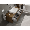 Mexen Rivel meuble de salle de bain sous-lavabo 120 cm, 2 tiroirs, rainuré, noyer - 91A20-12047-2-BFF86