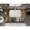 Mexen Rivel meuble de salle de bain sous-lavabo 120 cm, 2 tiroirs, rainuré, noyer - 91A20-12047-2-BFF86