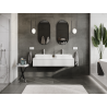 Mexen Rivel meuble de salle de bain sous lavabo 140 cm, 1 tiroir, rainuré, blanc mat - 91A20-14023-1-BF01