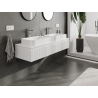 Mexen Rivel meuble de salle de bain sous lavabo 140 cm, 1 tiroir, rainuré, blanc mat - 91A20-14023-1-BF01
