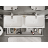 Mexen Rivel meuble de salle de bain sous lavabo 140 cm, 1 tiroir, rainuré, blanc mat - 91A20-14023-1-BF01
