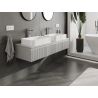 Mexen Rivel armoire de salle de bain sous lavabo 140 cm, 1 tiroir, rainuré, gris mat - 91A20-14023-1-BF62