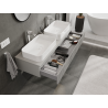 Mexen Rivel armoire de salle de bain sous lavabo 140 cm, 1 tiroir, rainuré, gris mat - 91A20-14023-1-BF62